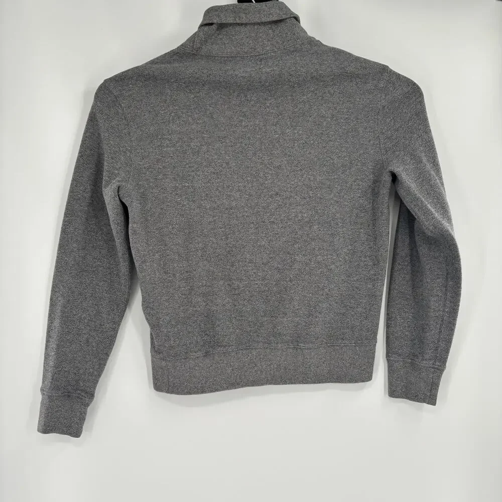 Polo Ralph Lauren Medium Gray Shawl Collar Long‎ Sleeve Pullover Henley Sweater
